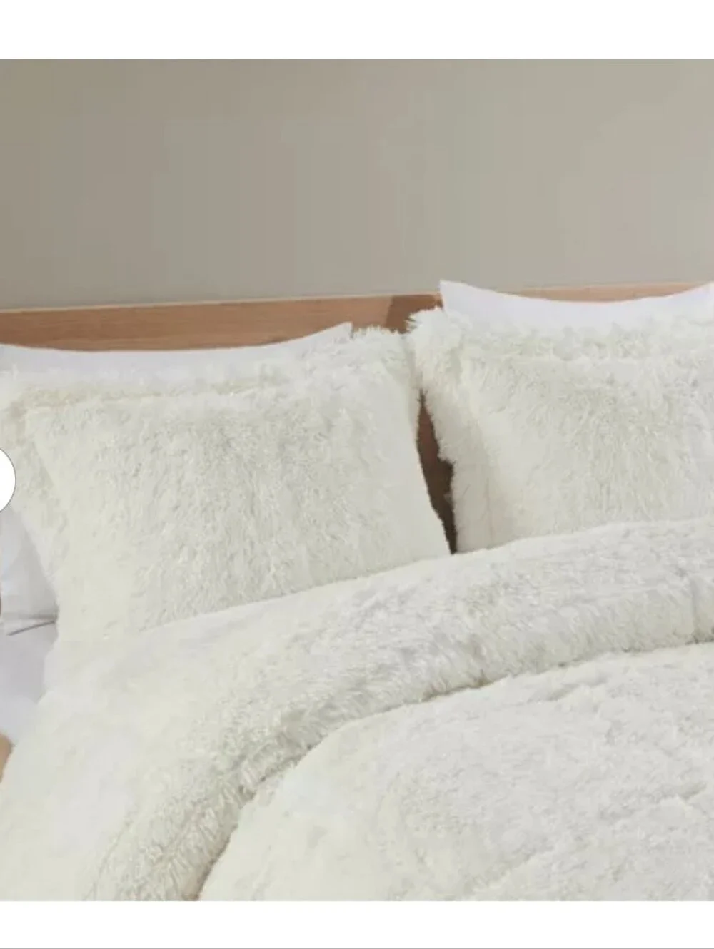 Intelligent Design Leena Shaggy Faux Fur Comforter Mini Set Ivory